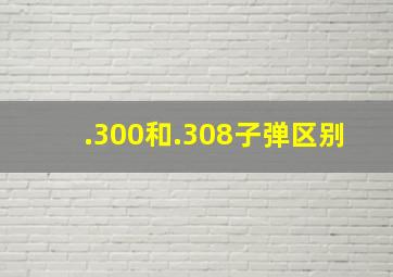 .300和.308子弹区别