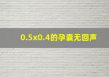 0.5x0.4的孕囊无回声