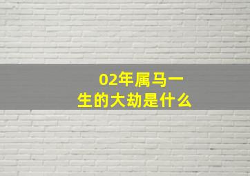 02年属马一生的大劫是什么