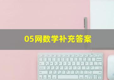 05网数学补充答案