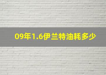 09年1.6伊兰特油耗多少