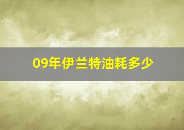 09年伊兰特油耗多少