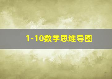 1-10数学思维导图