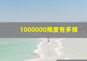 1000000辣度有多辣