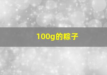 100g的粽子