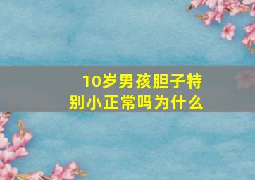 10岁男孩胆子特别小正常吗为什么