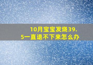 10月宝宝发烧39.5一直退不下来怎么办