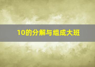 10的分解与组成大班