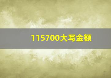 115700大写金额