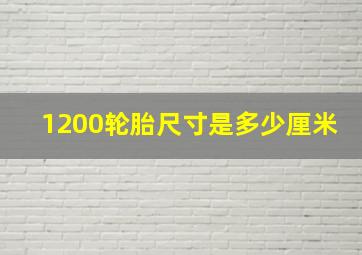 1200轮胎尺寸是多少厘米