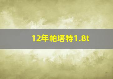 12年帕塔特1.8t