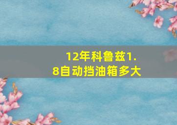 12年科鲁兹1.8自动挡油箱多大