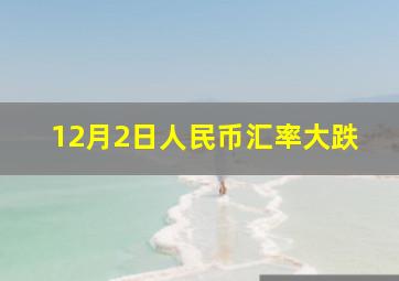 12月2日人民币汇率大跌