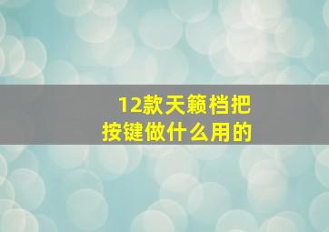 12款天籁档把按键做什么用的