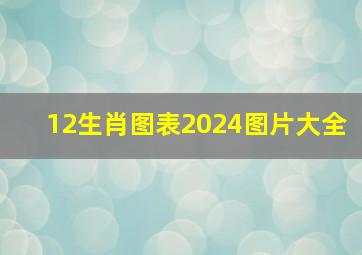 12生肖图表2024图片大全