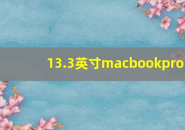 13.3英寸macbookpro