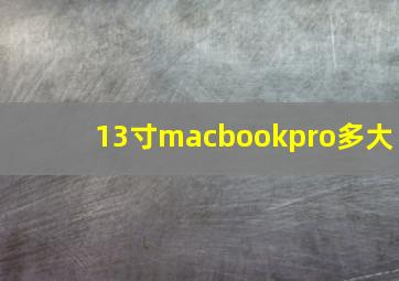 13寸macbookpro多大