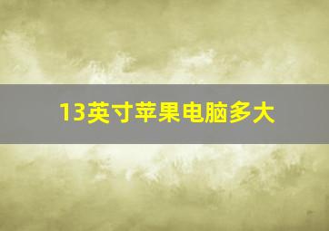 13英寸苹果电脑多大