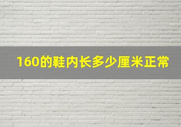 160的鞋内长多少厘米正常