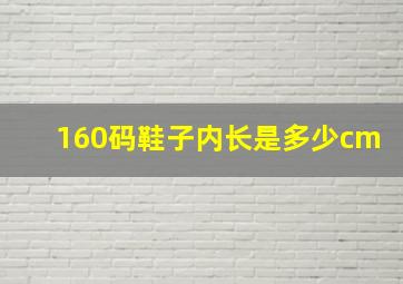 160码鞋子内长是多少cm