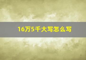 16万5千大写怎么写