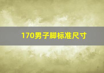 170男子脚标准尺寸