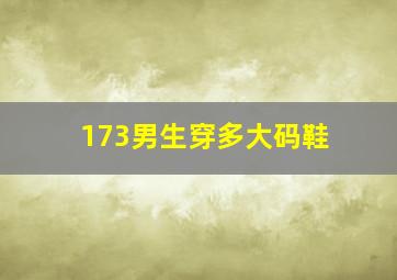 173男生穿多大码鞋