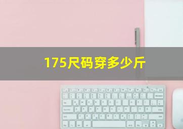 175尺码穿多少斤