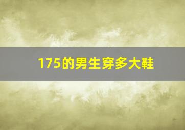 175的男生穿多大鞋