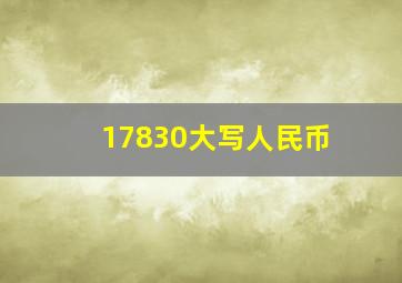 17830大写人民币