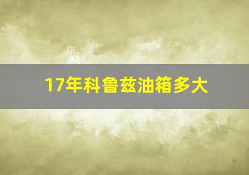 17年科鲁兹油箱多大