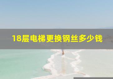 18层电梯更换钢丝多少钱