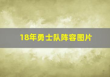 18年勇士队阵容图片