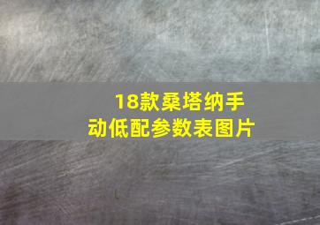 18款桑塔纳手动低配参数表图片