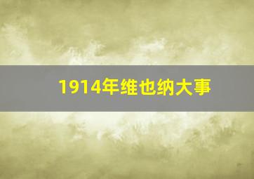 1914年维也纳大事