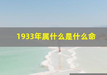 1933年属什么是什么命