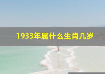 1933年属什么生肖几岁