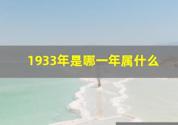 1933年是哪一年属什么