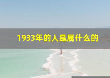 1933年的人是属什么的