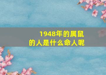 1948年的属鼠的人是什么命人呢