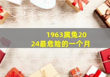 1963属兔2024最危险的一个月