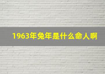 1963年兔年是什么命人啊