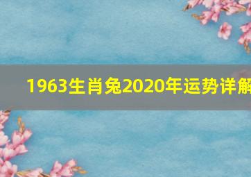 1963生肖兔2020年运势详解