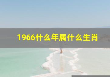 1966什么年属什么生肖