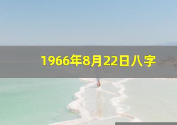 1966年8月22日八字