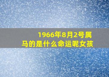 1966年8月2号属马的是什么命运呢女孩