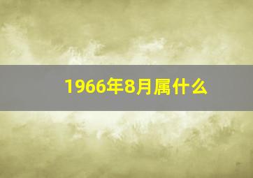 1966年8月属什么