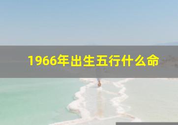 1966年出生五行什么命