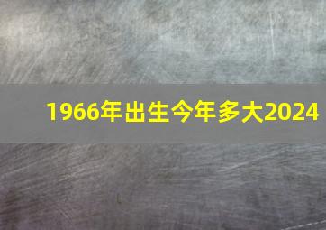 1966年出生今年多大2024