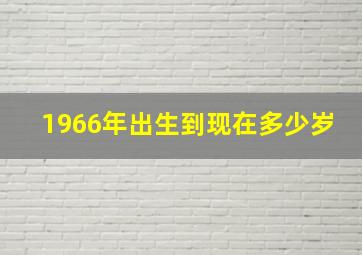 1966年出生到现在多少岁